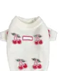 Cherry haft hafdery SWEATER Śliczny pies kot dzianinowy sznauzer Bichon corgi mise pet ciepły sweter