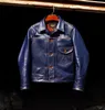Männer Leder Faux 2023 Marke Qualität Mantel Vintage Stil Klassische Casual Natürliche Kalbsleder Jacke Indigo Kleidung Wildleder 231005
