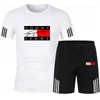 Survêtements pour hommes 2023 nouvel été à manches courtes hommes sport décontracté grand Short T-shirt ensemble deux pièces ensemble T231005