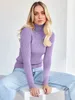 Womens Sweaters SAYTHEN Autumn Winter Mock Neck Solid Pullover Soft High Quality Casual Clearance Sale Discount Sweater ST23927 231005