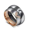 Bagues de Couple en forme de cœur pour femmes et hommes, bague de fiançailles, de mariage, CZ, bijoux fins uniques, cadeau de saint-valentin, nouvelle mode 2020, 224d