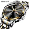 BELUSHI Top marque montre hommes en acier inoxydable affaires Date horloge étanche lumineux es hommes de luxe Sport Quartz poignet 2201172632