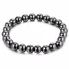 Black Hematite 8mm Ball Bead Magnet Therapy Armband Magnet Stone Armband Relieve Arthritis Huvudvärk Stress Lättande smycken306o