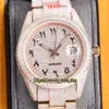 orologi da uomo di lusso RRF Ultimi prodotti 126331 126301 126334 A2824 Orologio automatico ghiacciato con diamanti arabi quadrante in acciaio 904L D330O