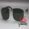 Rimless Black Buffalo Sunglasses Larger Sun Glasses Frame305c