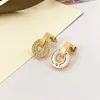 Fashion crystal Diamond earrings for women luxury brand designer high quality earrings 18k gold jewelry gift