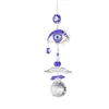 Décorations de jardin Décorations de jardin Blue Evil Eye Crystal Sun Catcher Pendentif Prism Ball Ornements pour fenêtre Home Decor Home Garden Dhj61