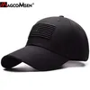 Casquettes de balle Magcomsen Casquette de baseball tactique Hommes Summer USA Drapeau Sun Protection Snapback Casual Golf Army Hat299p