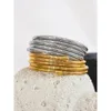 Bangle Yhpup stal nierdzewna stalowa stalowa wielowarstwowa Bransoletka Bransoletka Bransoletka Metalowa Elastyczna Wodoodporna moda unisex biżuteria mężczyźni kobiety 231005