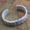 Assista Bandas Watchbands 12mm 14mm 16mm 18mm 20mm 22mm Branco Puro Cerâmica Banda Strap Pulseiras Ladys Cinto Moda Acessórios Brilhantes203F