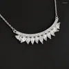 Anhänger Halsketten SINLEERY Luxus Kristall Halskette Für Frauen Silber Farbe Kette Mode Schmuck Zubehör