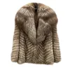 Abrigo cálido de invierno de alta calidad para mujer, chaqueta natural de 100%, abrigos reales, estilo femenino, prendas de vestir peludas GT6255 230928