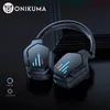 Onikuma B60 Bluetoothヘッドセット、ノイズがマイクとLEDでオーバーイヤーをキャンセルし、PS5、Xboxに互換性のあるサラウンドサウンドステレオワイヤレスヘッドセット