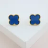 Boucles d'oreilles de créateurs Marque Clover Ear Stud Boucle d'oreille Boucle Drop pour femmes Senior Bijoux Classique Nouveaux Cadeaux de mariage 18k Gold Light Luxe Unisexe