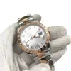 Top masculino automático roma relógio noctilucent negócios à prova dwaterproof água relógio de luxo aço diamante cinta relogio feminino 36mm235w