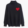 Designer Sweater Love Heart Mens Woman Lovers Couple Cardigan Round Amis Collar Womens Fashion Brand Letter White Black Long Sleeve