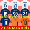 ファンプレーヤー23 24 Lukaku Soccer Jersey Barella Lautaro Vidal J. Correa 2023 Football Shirt Calhanoglu Gagliardini Men Kit 3rd Kids Equpment Dimarco