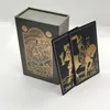 Utomhusspelaktiviteter Version Black Stamping Gold Foil Tarot Cards Plast Rider Deck för nybörjare och samlare 230928