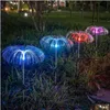 Décorations de jardin Solaire LED Méduse Lumière Lampe de pelouse Paysage imperméable extérieur pour cour / allée / jardin / décor de vacances atmosphère Otic1