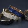 Cluster Rings personlighet Fingerring Full Zircon Square for Women Girls Lovely Party Wedding Jewelry Gift Shine Crystal Anillo JZ487