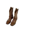 Stivali da cowboy corti per le donne 2022 Cowgirl moda occidentale ricamato casual punta quadrata scarpe firmate 231005