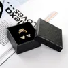Simple siete 6 36 32 3 cm caja de anillo de joyería negra clásica pulsera de papel especial caja de transporte exhibición colgante del festival con esponja 333D