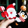 Weihnachten Lutscher Papierkarten Cartoon Weihnachtsmann Pinguin Schneemann Kinder Süßigkeiten Geschenke Paket Verpackung Neujahr Party Dekoration