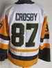 Man Retro Hockey 87 Sidney Crosby Jerseys 71 Evgeni Malkin Vintage Classic CCM CCM Retire Team Kolor czarny biały niebieski żółty żółty wszystkie ściegi dla fanów sportowych oddychające