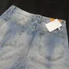 Designer stack jeans europeiska lila jean män broderi quiltning rippad för trend varumärke vintage byxa mens fäll smala mager mode jeans di_girl