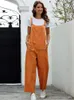 Women's Jumpsuits Rompers 2023 Summer Black Jumpsuit Women Loose Dungarees Overalls Wide Leg Women Long Jumpsuit Ladies Overalls For WomenL231005