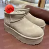 5cm plattformshöjd kvinnor klassisk ultra mini plattform boot australisk vinter snö designer tasman tazz päls stövlar tofflor ankel sherpa tröja