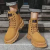 Botas de lujo militares hombres zapatos de cuero motocicleta tobillo para el hombre de invierno Chelsea desierto impermeable 230928