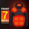 Vestes chauffantes de Zone pour hommes, gilet chaud d'hiver par Usb, Thermostat intelligent, vêtements à capuche, manteaux pour la randonnée