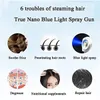 Dampfer Tragbare Nano-Dampfpistole Haarpflege Nano-Feuchtigkeitssprühgerät Färbepflege Blue Micro Mist Machine Spray Steamer Trigger 230928