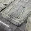 Veste de styliste en jean Jacquard pour hommes, nouveau style, de haute qualité, beau, Design à la mode, revers, décontracté, 236C