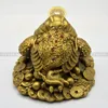 Decorative Objects Figurines Feng Shui Small Three Legged Money For Frog Fortune Brass Chinese Coin Metal Craft Home Decor Gift Decoration Accessories 230927