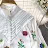 Dwuczęściowa sukienka jesienna mody pasa startowa garnitur dla kobiet stojak na kołnierz rękaw kwiatowy kwiecisty print bluzki vintage szorty 2 sztuki zestaw 2024