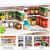 Kitchen Storage Adjustable Spicy Shelf Stackable Expandable Seasoning Spice Rack Pantry Cabinet Organizer Shelves