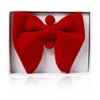 Bow Ties Gray Men Pre-Tied Oversized Tie Tuxedo Velvet Pink Bowtie Cufflinks Hanky Sets Colorful Daily Wear Gift Box For Hombre