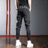 Men's Pants 2024 Summer Casual Sweatpants Korean Street Fashion Clothing Ankle Length Black White Jogging Cloth Men Trousers