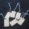 Sieradenzakjes 1000 STKS Bruine papieren tags met elastische draad 28X17 MM voor modehandwerk maken of verkopen van labels