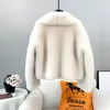 Womens Fur Faux Inverno Mulheres Cordeiro Lã Casaco Quente Feminino Shearling Shearling Jaqueta Curta Parka JT3394 230928