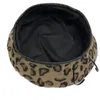 Bérets Béret léopard pour femmes en automne et en hiver littérature Simple Art rétro artiste chapeau coréen décontracté PU cuir bord bonnet 231005