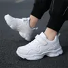 Nouvelles chaussures de sport pour enfants, petites chaussures blanches pour filles, chaussures de sport en cuir, chaussures noires pures pour garçons