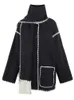 Fausse fourrure pour femmes UCXQ gros stocks expédition le jour même manteau en laine pardessus tricoté glands châle couleur mixte simple boutonnage long manteau automne 231005