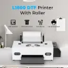 DTF Transfer Printer A3 L1800 DTF Printer T Shirt Printing Machine med rullmatare härdningsugn för klädhuvtröjor Jeans