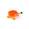 Figurines décoratives 9 pièces coloré mignon hérisson Mini verre pâques fée jardin décor minuscule dessin animé Animal Statue ornements noël enfants cadeaux