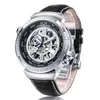ساعة Wristwatches Time100 Hi World Mechanical Men Hounds World Time Zone Watch Men Multi-Function Business Waterproo309O