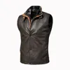 Men s Vests Men Leather Vest Autumn PU Jacket Large Size Vintage Biker Mens Motocycle Jackets Coat Casual Work 5XL 231005