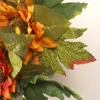 Kwiaty dekoracyjne Halloween sztuczny kwiatowy wieniec z łukiem na drzwi frontowe Fałszne letnie przyjęcie weselne świąte